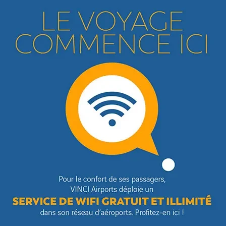 Wifi gratuit et illimité - Aéroport Nantes Atlantique